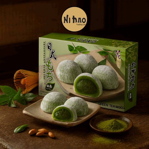 green tea mochi