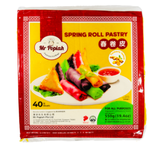 Turmeric  Pastry For Spring Rolls 215mm 550GR (40Sheets) (Mr.Popiah)